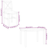 vidaXL 5-piece Dining Set white