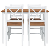 vidaXL 5-piece Dining Set white
