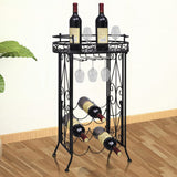 vidaXL Wine Rack for 45 Bottles Metal