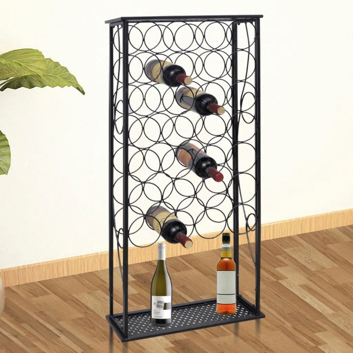 vidaXL Wine Rack for 45 Bottles Metal