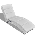 vidaXL Massage Lounger Artificial Leather Black