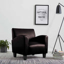 vidaXL Armchair faux leather dark brown