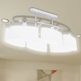 vidaXL Plafondlamp met ellips glazen kapjes (4 x E14)