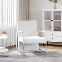 vidaXL Fauteuil met chromen poten kunstleer zwart