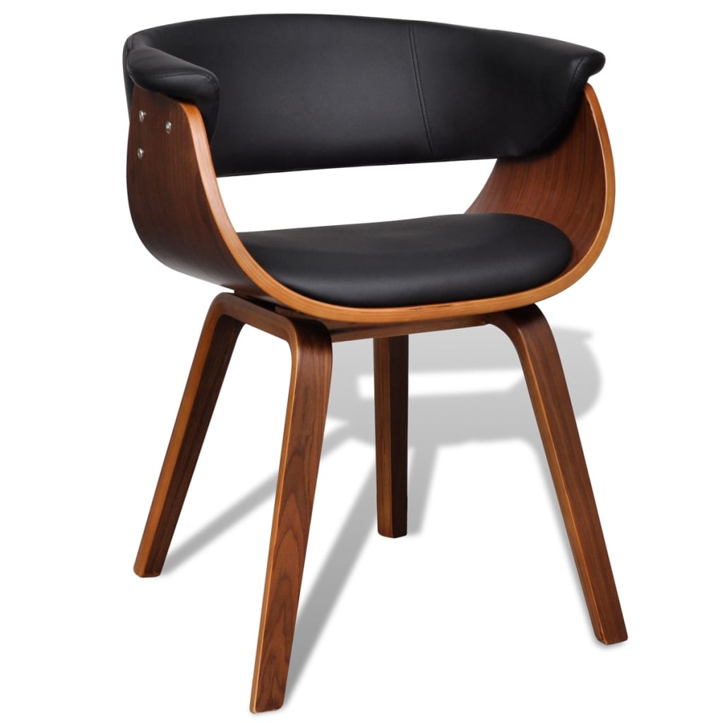 vidaXL Dining Chair Bentwood and Faux Leather