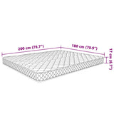 vidaXL Matras traagschuim 200x90x17 cm Zacht