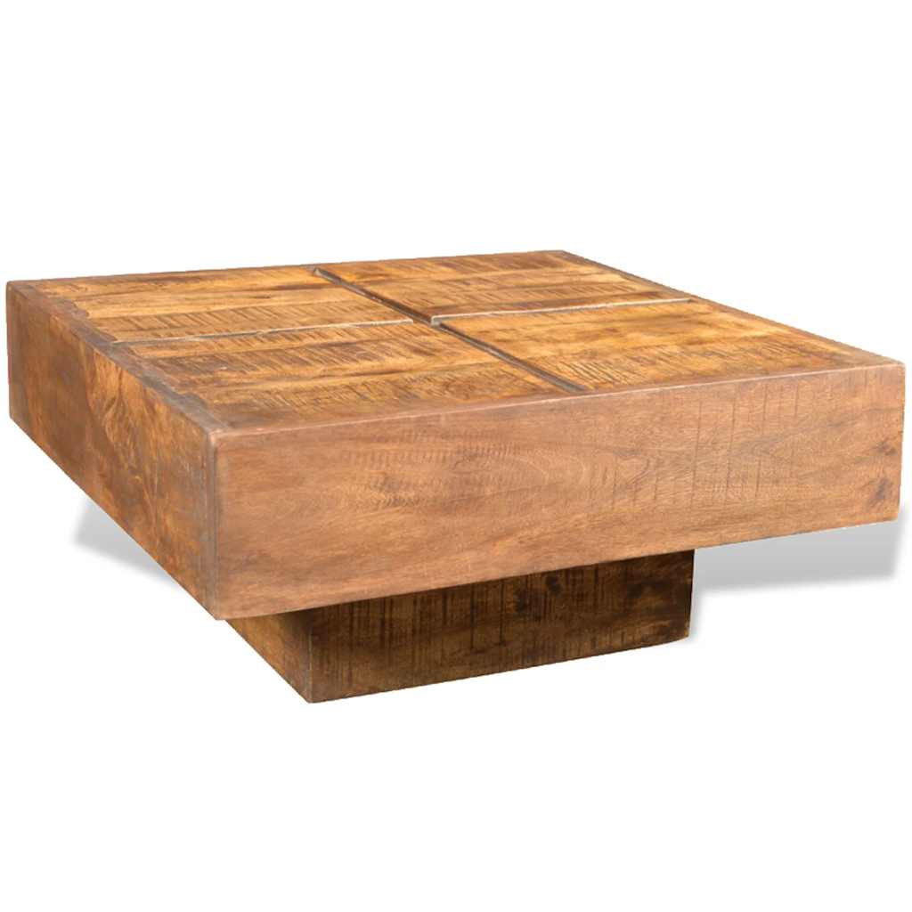vidaXL Salontafel vierkant massief mangohout brun