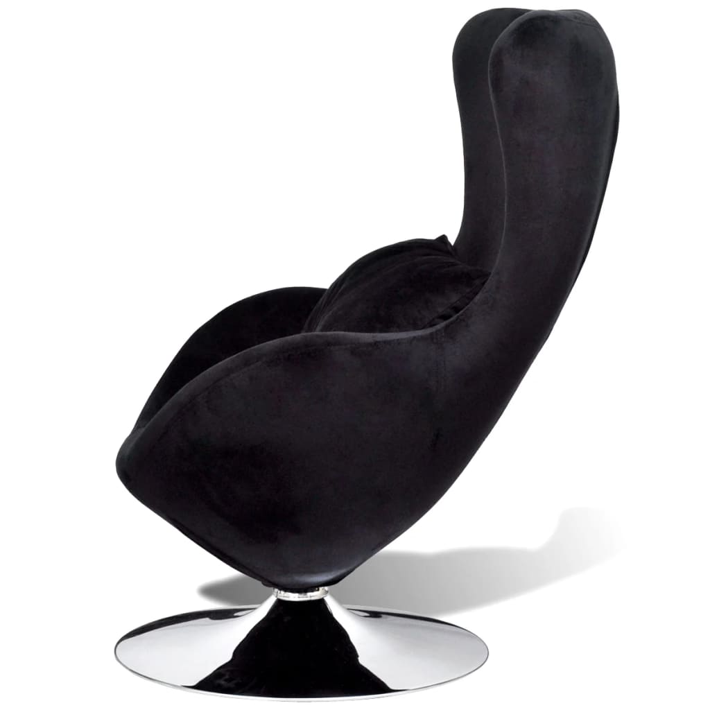 vidaXL Fauteuil eivormig zwart