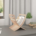 vidaXL Magazine Rack Floor Standing Wood Natural