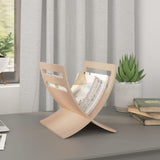 vidaXL Tijdschriftenrek vloermodel hout naturel