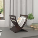 vidaXL Magazine Rack Floor Standing Wood Natural