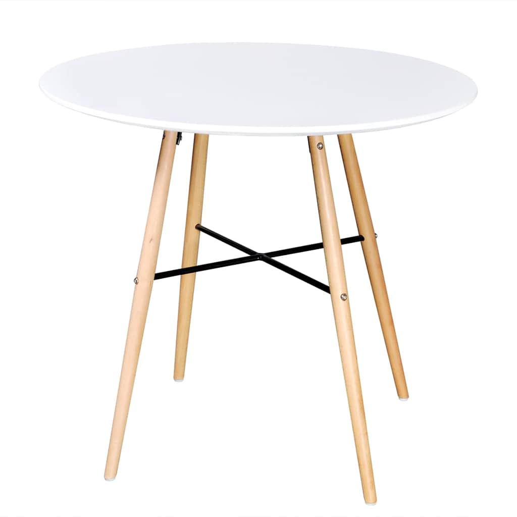 vidaXL Dining Table Round MDF White