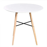 vidaXL Dining Table Round MDF White