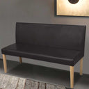 vidaXL Bench 139.5 cm faux leather dark brown