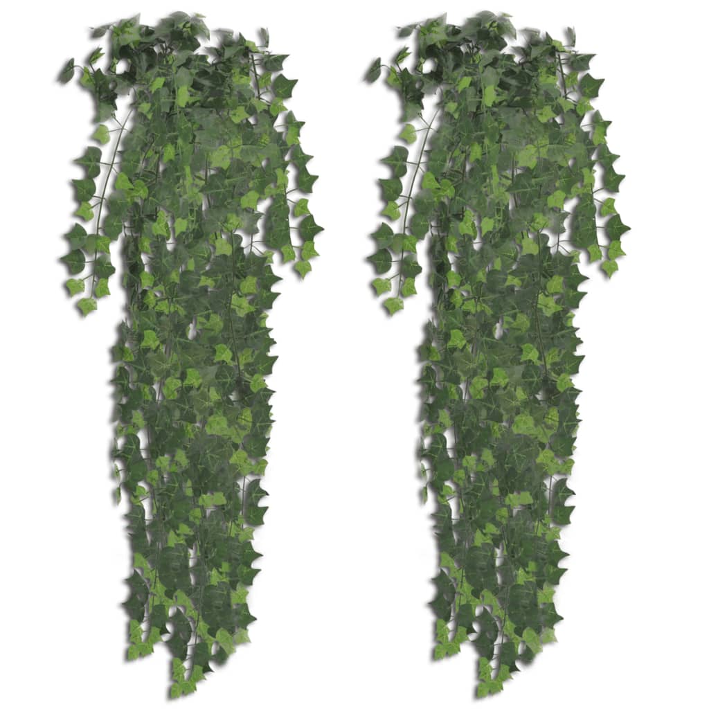 vidaXL Artificial Plants 2 pcs Ivy 90 cm Green