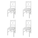 vidaXL Eetkamerstoelen 4 st grenenhout wit