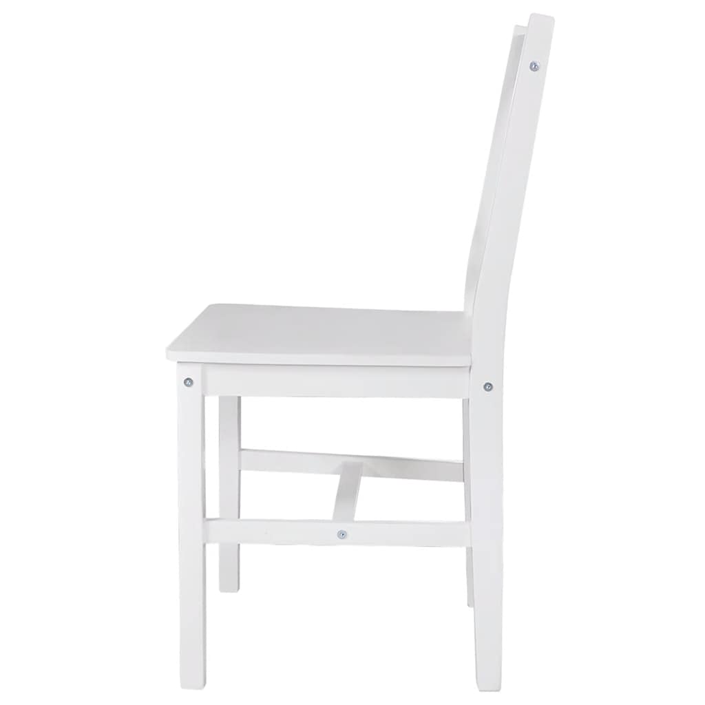 vidaXL Eetkamerstoelen 4 st grenenhout wit