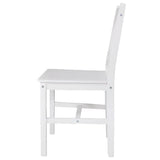 vidaXL Eetkamerstoelen 4 st grenenhout wit