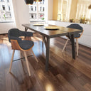 vidaXL Dining Chairs 2 pcs Bent Wood and Fabric Dark Grey