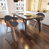vidaXL Dining Chairs 2 pcs Bent Wood and Fabric Dark Grey