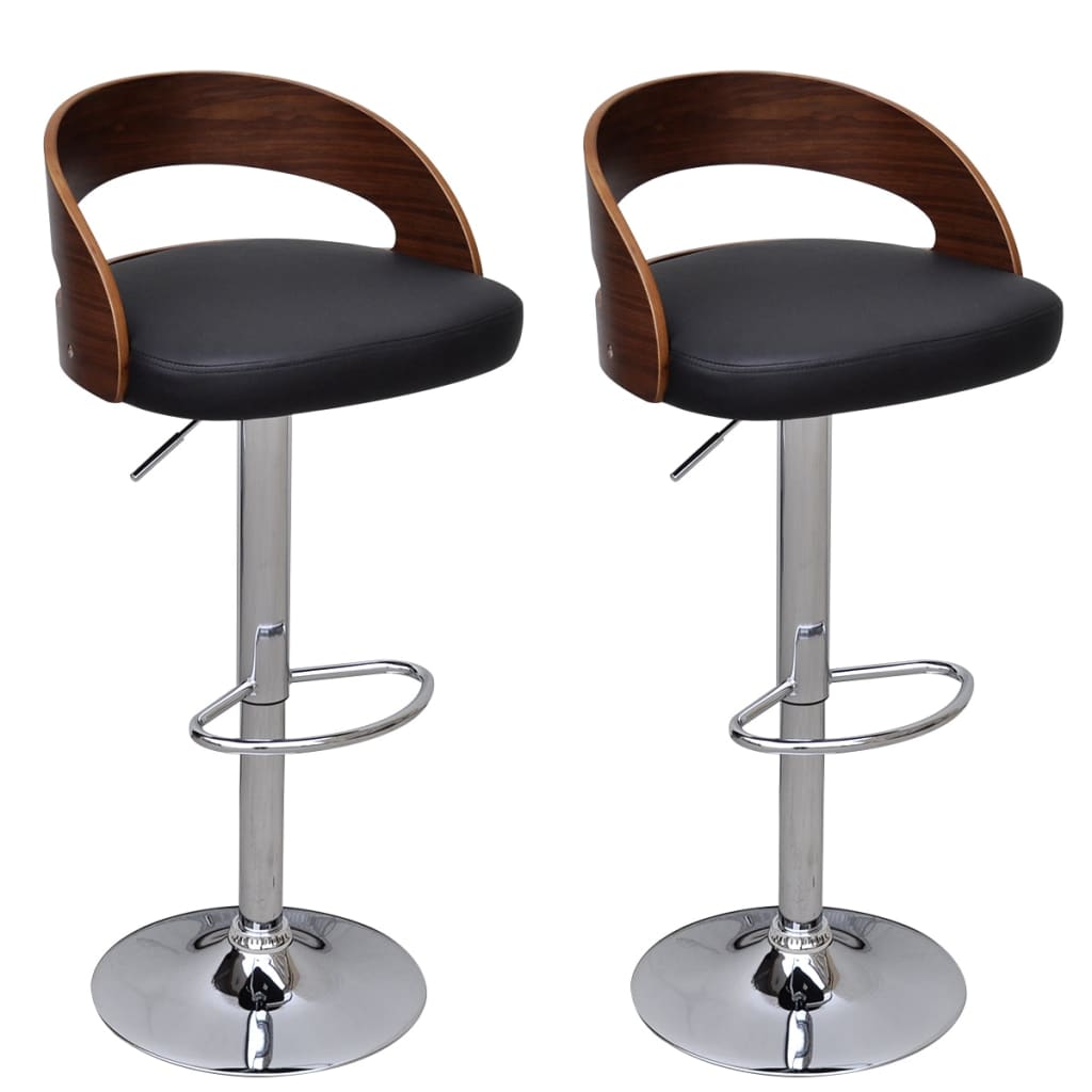 vidaXL Bar Stools 2 pcs Bentwood