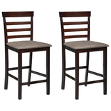 vidaXL Bar Stools 2 pcs Fabric Brown