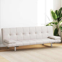 vidaXL Sofa bed with two cushions adjustable artificial leather black