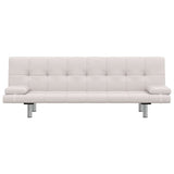 vidaXL Sofa bed with two cushions adjustable artificial leather black