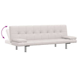 vidaXL Sofa bed with two cushions adjustable artificial leather black