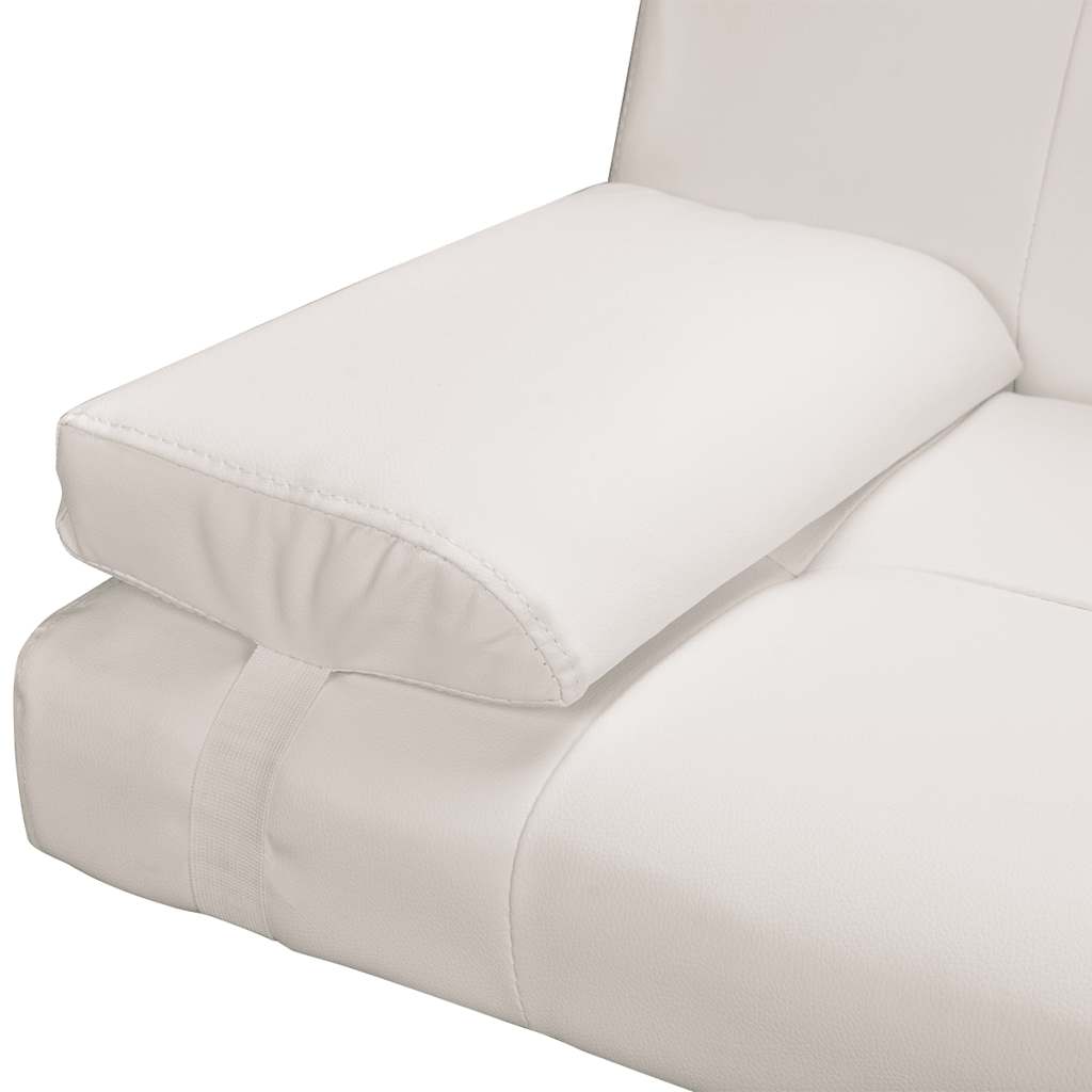 vidaXL Sofa bed with two cushions adjustable artificial leather black