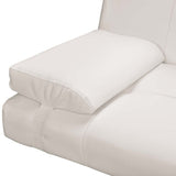 vidaXL Sofa bed with two cushions adjustable artificial leather black