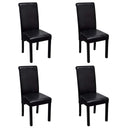 vidaXL Eetkamerstoelen 4 st kunstleer zwart