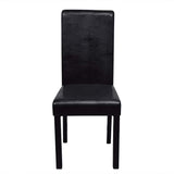 vidaXL Eetkamerstoelen 4 st kunstleer zwart
