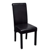 vidaXL Eetkamerstoelen 4 st kunstleer zwart