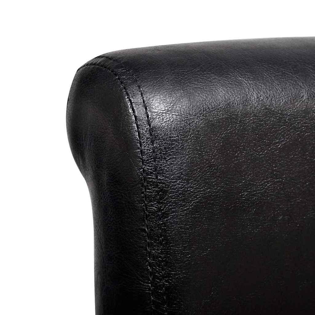 vidaXL Eetkamerstoelen 4 st kunstleer zwart