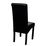 vidaXL Eetkamerstoelen 4 st kunstleer zwart
