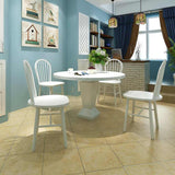 vidaXL Dining Chairs 2 pcs Solid Rubberwood White