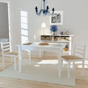 vidaXL Eetkamerstoelen 2 st massief rubberwood en fluweel bruin