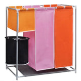 vidaXL 3-Piece Laundry Sorter with Hamper