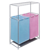 vidaXL Laundry Sorter 2-Compartment with Top Shelf for Drying