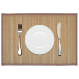 6 Placemats bamboe 30 x 45 cm natuurlijk