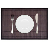 6 Placemats bamboe 30 x 45 cm natuurlijk