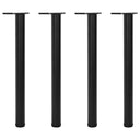 Pot de table en chrome hoogte verstelbaar 710 mm 4 st