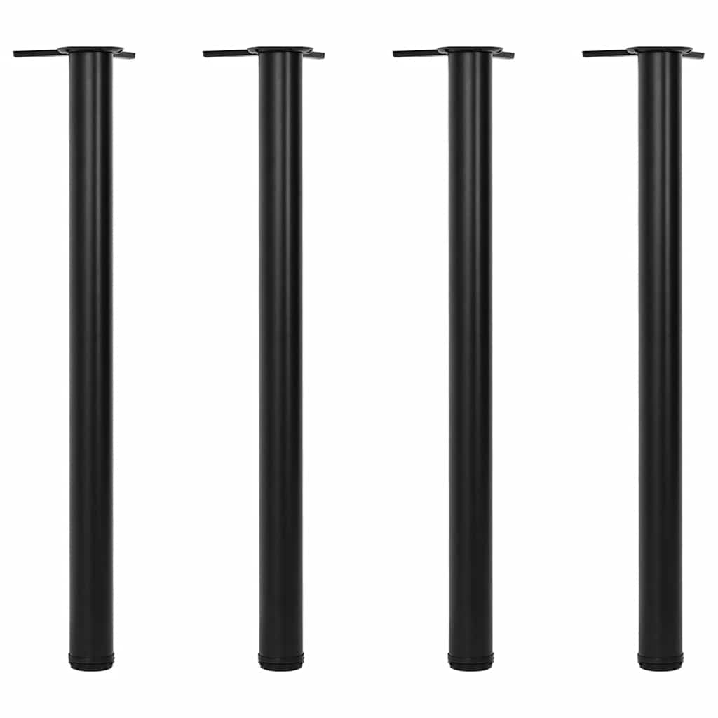Tafelpoten in hoogte verstelbaar chroom 710 mm 4 st