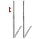 vidaXL Tafelpoten telescopisch 710-1100 mm chroom 2 st