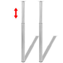 vidaXL Tafelpoten telescopisch 710-1100 mm chroom 2 st