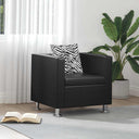 vidaXL Fauteuil kunstleer zwart