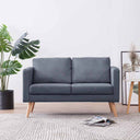 vidaXL Two-Seater Sofa Fabric Light Grey