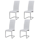 vidaXL Eetkamerstoelen 2 st kunstleer wit