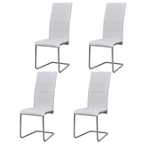 vidaXL Eetkamerstoelen 2 st kunstleer wit